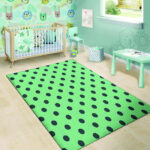 Mint And Green Polka Dot Sillvela Area Rug