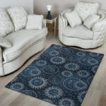 Moon Sun Print Pattern Sillvela Area Rug