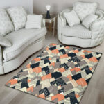 Mountain Pattern Print Sillvela Area Rug