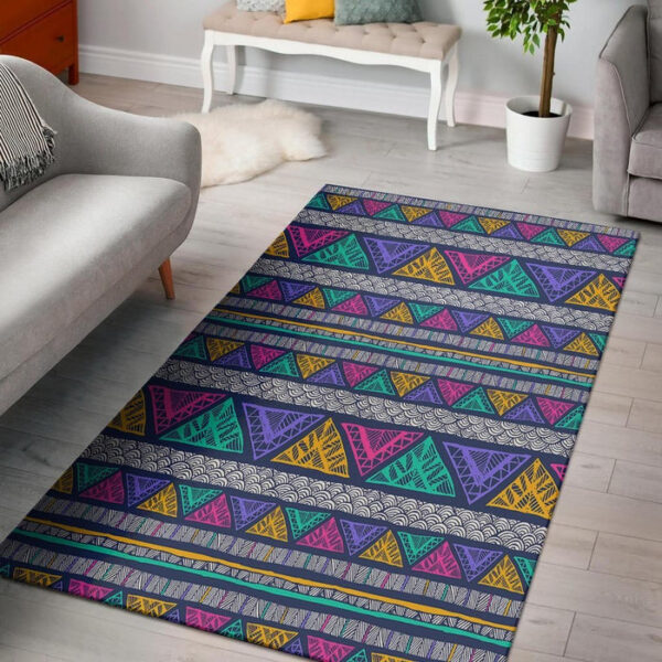 Multicolor Native Aztec Abstract Doodle Sillvela Area Rug