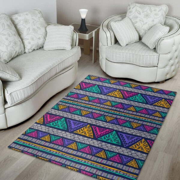 Multicolor Native Aztec Abstract Doodle Sillvela Area Rug