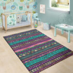 Multicolor Native Aztec Doodle Sillvela Area Rug