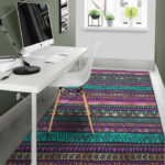 Multicolor Native Aztec Doodle Sillvela Area Rug