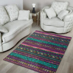 Multicolor Native Aztec Doodle Sillvela Area Rug
