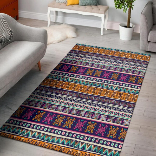Multicolor Native Aztec Geometric Hipster Sillvela Area Rug