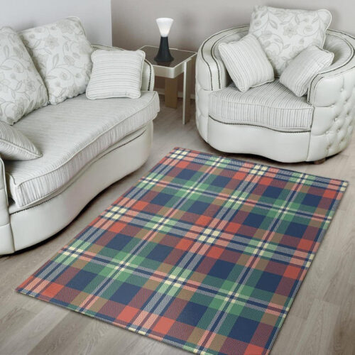 Multicolor Plaid Tartan Sillvela Area Rug