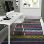Multicolor Rose Floral Abstract Tribal Aztec Sillvela Area Rug