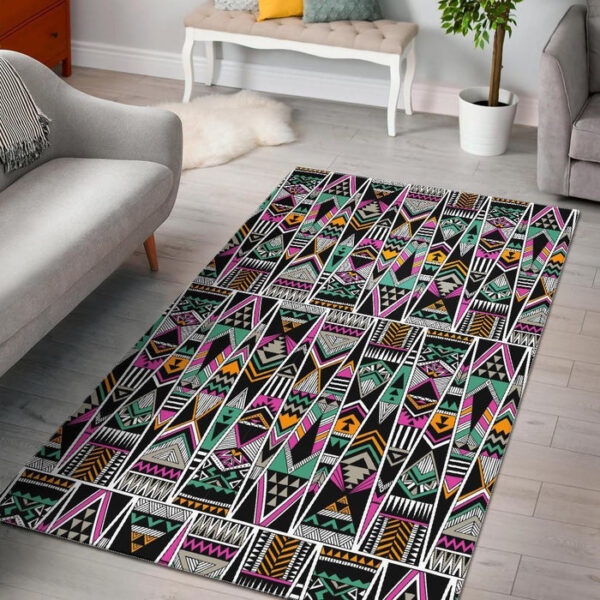 Native American Aztec Tribal Navajo Indians Print Sillvela Area Rug
