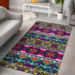 Native American Indians Aztec Tribal Navajo Print Sillvela Area Rug
