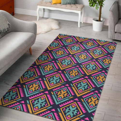Navajo Indians Aztec Tribal Native American Print Sillvela Area Rug
