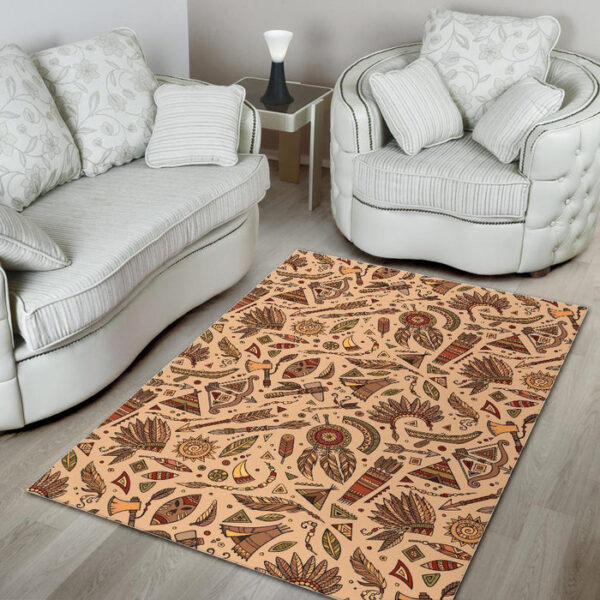 Navajo Tribal Aztec Native Indians American Print Sillvela Area Rug