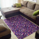 Neon Floral Tropical Hawaiian Palm Leaves Pattern Print Sillvela Area Rug
