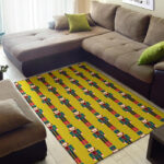 Nutcracker Yellow Pattern Print Sillvela Area Rug