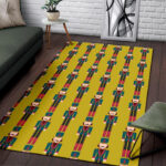 Nutcracker Yellow Pattern Print Sillvela Area Rug