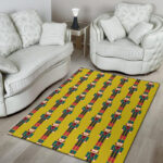 Nutcracker Yellow Pattern Print Sillvela Area Rug
