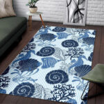 Ocean Pattern Print Sillvela Area Rug