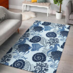 Ocean Pattern Print Sillvela Area Rug