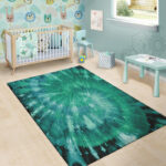 Olive Green Tie Dye Sillvela Area Rug