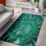 Olive Green Tie Dye Sillvela Area Rug