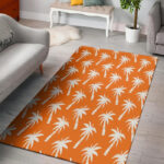 Orange Hawaiian Palm Tree Print Sillvela Area Rug
