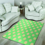 Pale Green Polka Dot Sillvela Area Rug