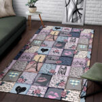 Paris Pattern Print Sillvela Area Rug