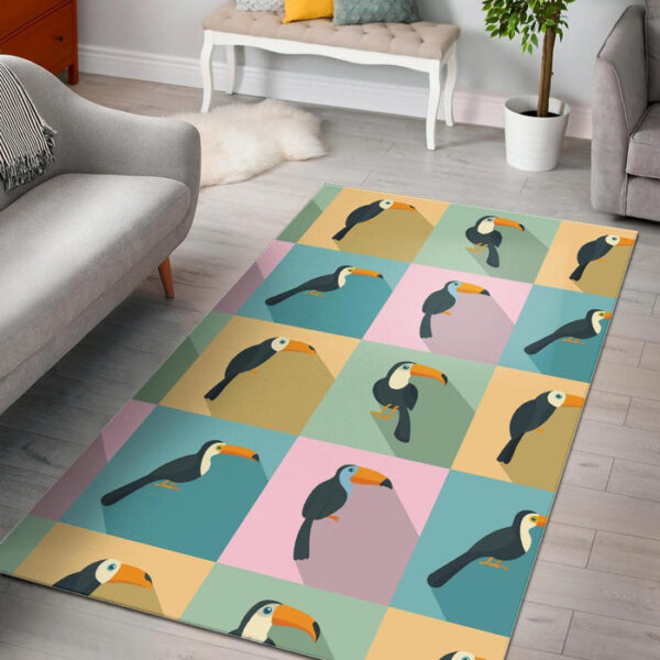 Parrot Print Pattern Sillvela Area Rug