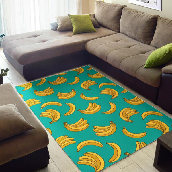 Pattern Print Banana Sillvela Area Rug