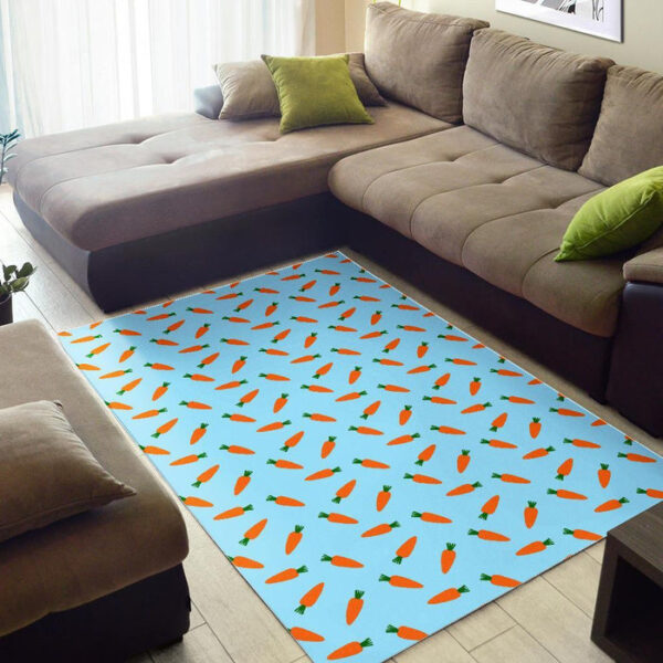 Pattern Print Carrot Sillvela Area Rug