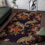 Pattern Print Chameleon Sillvela Area Rug