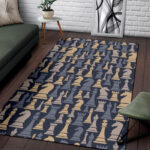 Pattern Print Chess Sillvela Area Rug