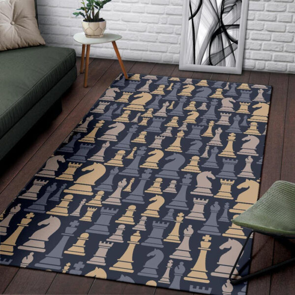 Pattern Print Chess Sillvela Area Rug