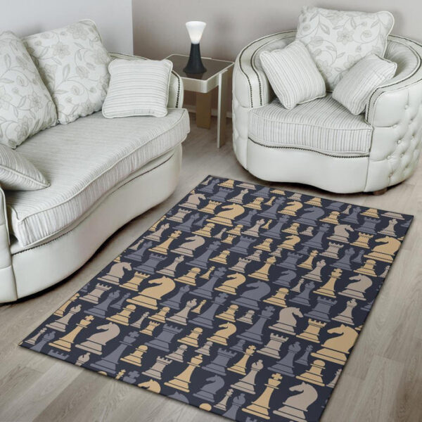 Pattern Print Chess Sillvela Area Rug