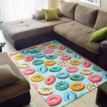 Pattern Print Colorful Donut Sillvela Area Rug