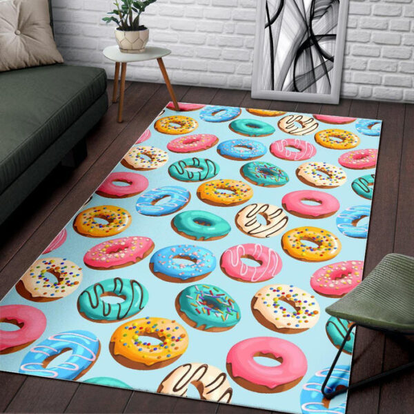 Pattern Print Colorful Donut Sillvela Area Rug