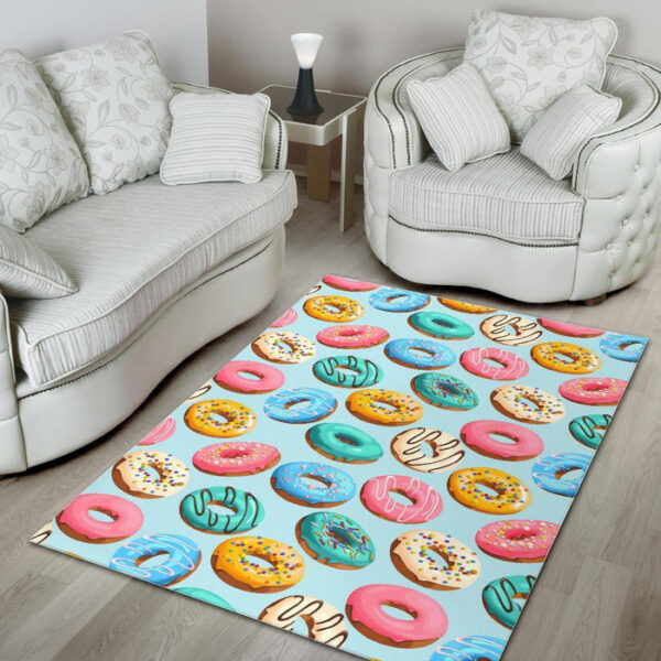 Pattern Print Colorful Donut Sillvela Area Rug