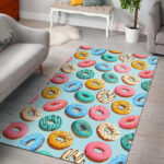 Pattern Print Colorful Donut Sillvela Area Rug
