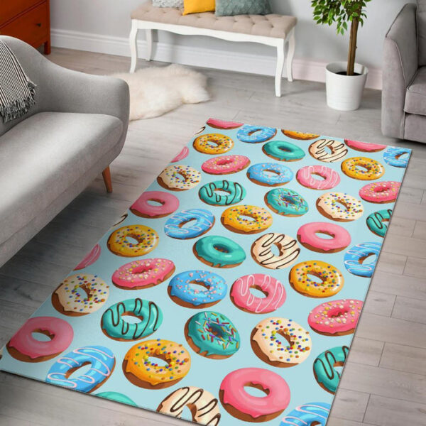 Pattern Print Colorful Donut Sillvela Area Rug