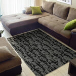 Pattern Print Dog Doberman Sillvela Area Rug