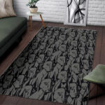 Pattern Print Dog Doberman Sillvela Area Rug