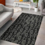 Pattern Print Dog Doberman Sillvela Area Rug