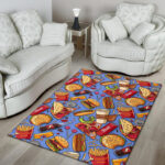 Pattern Print Fastfood Sillvela Area Rug