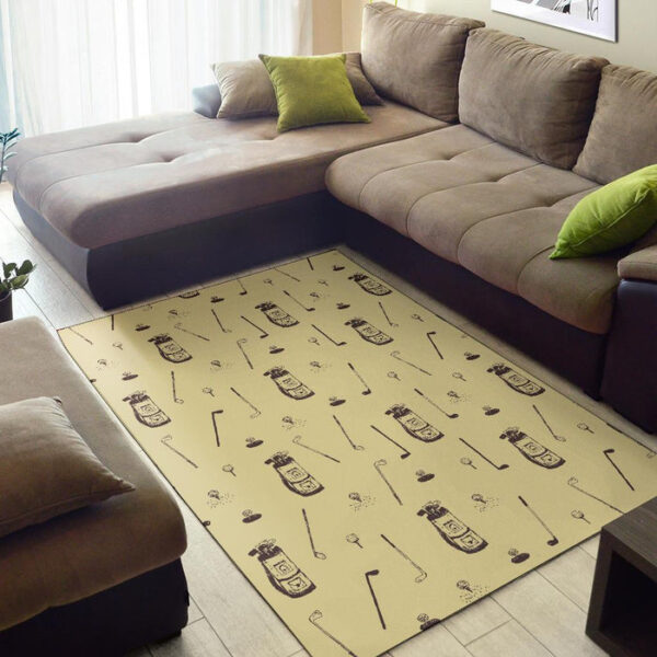 Pattern Print Golf Sillvela Area Rug