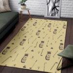 Pattern Print Golf Sillvela Area Rug