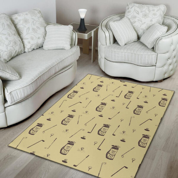 Pattern Print Golf Sillvela Area Rug