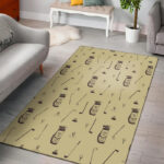 Pattern Print Golf Sillvela Area Rug
