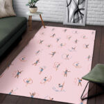 Pattern Print Gymnastics Sillvela Area Rug