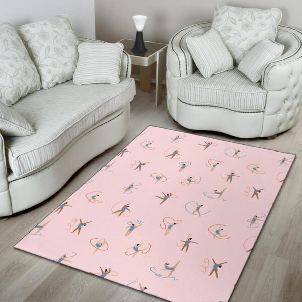 Pattern Print Gymnastics Sillvela Area Rug