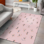 Pattern Print Gymnastics Sillvela Area Rug