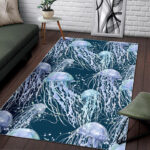Pattern Print Jellyfish Sillvela Area Rug